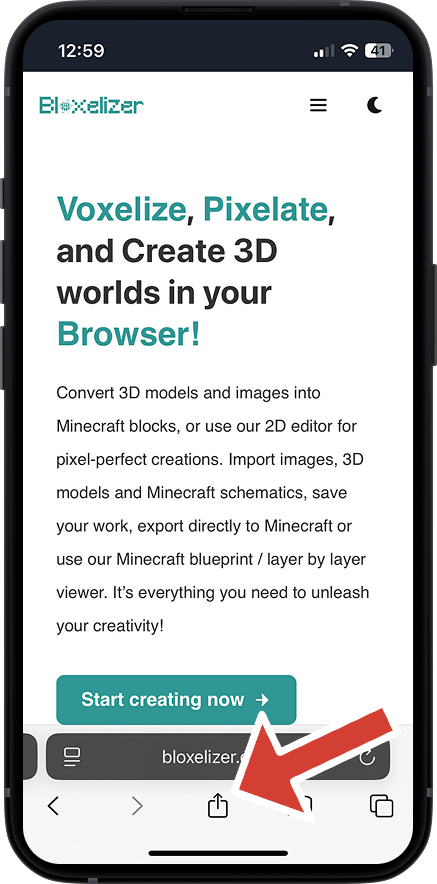 iOS Safari share button